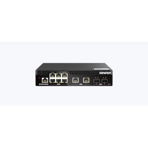 QNAP QSW-M2106R-2S2T Switch Web Managed Rack 10 Porturi 2.5GbE 10GbE RJ45 SFP+ Marvell