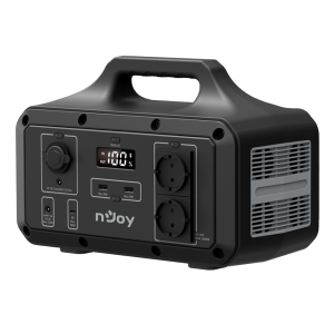nJoy Power Base 600 ESPS-60TBEHJ-CT012 Statie Portabila de Stocare Energie 511Wh 600W cu Incarcare Solara USB-C 100W Bluetooth