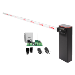 KIT complet bariera acces AUTO / 6 m, montaj universal ST/DR, lampa semnalizare - MOTORLINE TURBO-6+ZUM75HTSL-6-KIT