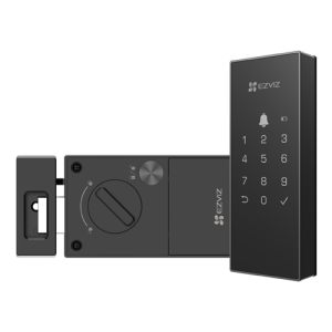 Yala inteligenta ,Wi-Fi, sonerie incorporata, verificare status inchidere, alarma anti-furt - EZVIZ CS-DL03(WP)-Black
