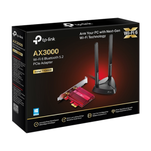 Adaptor PCI-E Bluetooth 5.2, Wi-Fi 6, AX3000 Dual-Band, 2 x Antene High-Gain - TP-Link ArcherTX3000E