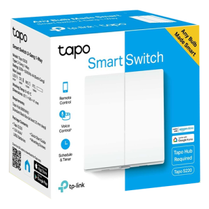 Intrerupator inteligent dublu TP-Link Tapo S220, Wi-Fi - TP-LINK TapoS220 Intrerupator inteligent dublu TP-Link Tapo S220, Wi-Fi - TP-LINK TapoS220