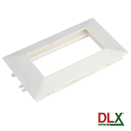 Rama alba dubla pentru aparataj 45x45 mm (4 module) - DLX DLX-102-12