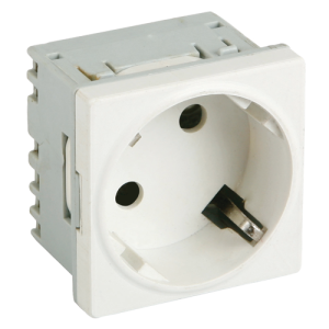 Priza modulara schuko cu impamantare, alb - DLX DLX-245-45