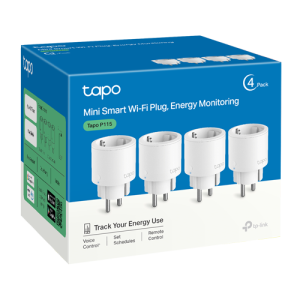 Pachet 4 prize smart, 16A, 3680W, Wi-Fi, control vocal, monitorizare consum - TP-Link Tapo TapoP115(4-pack)