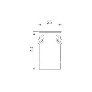 Canal cablu perforat 25x40 mm, cu capac, 2m - DLX PVCP-257-40