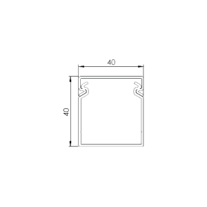 Canal cablu perforat 40x40 mm, cu capac, 2m - DLX PVCP-407-40