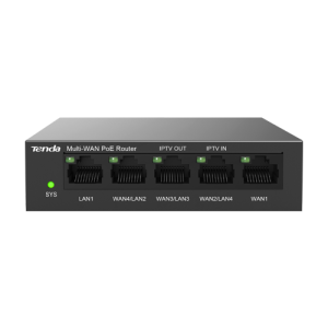 Router 5 x RJ45 1G (4 x PoE Out 802.3af/at), Multi-WAN, Cloud Managed - TENDA TND-G0-5G-PoE