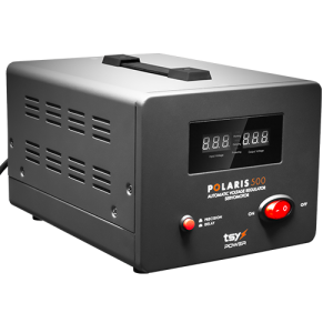 Regulator de tensiune cu servomotor, 500VA, tensiune la intrare 150-260V, delay 6-180s AVR-POLARIS-500VA