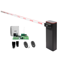 KIT complet bariera acces AUTO / 4 m, montaj universal ST/DR, lampa+brat cu semnalizare - MOTORLINE TURBO-4+SIG75HT-4-KIT