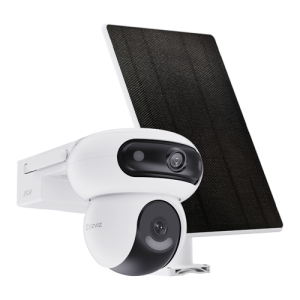Camera IP PT Dual-Lens 4MP + panou solar 8W, Wi-Fi6&4G, Baterie 10.400 mAh, Audio, IR 35M - EZVIZ CS-HB90x/SP(4MP+4MP,W4GA)