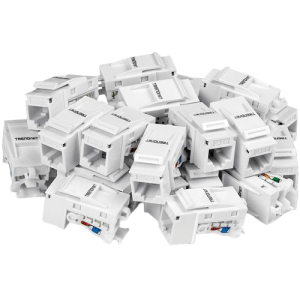 Set 25 buc. Keystone Jack Cat.6 tool-less, alb - TRENDnet TC-K25C6-25buc