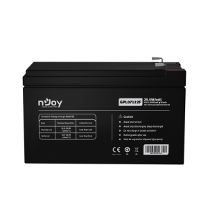 Acumulator nJoy GPL07122F, 12V 7Ah, VRLA AGM, 22.72W/cell, terminal F2, Long Life, UPS